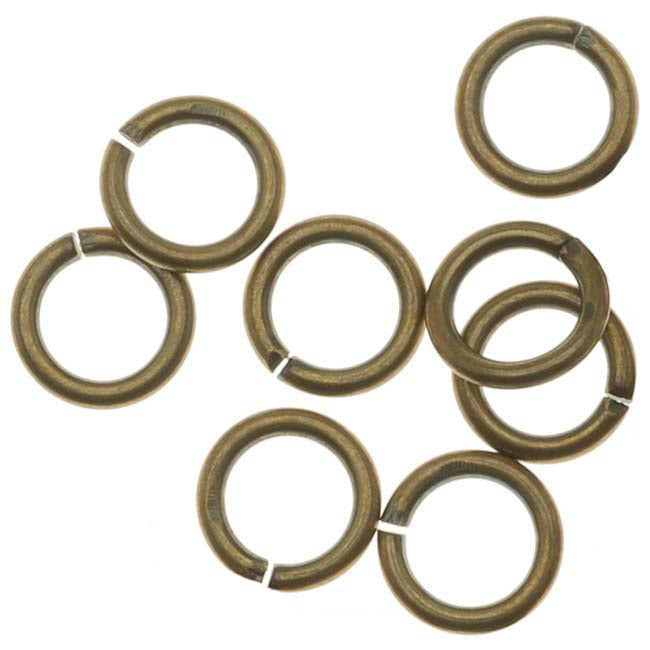 Antiqued Brass Open Jump Rings 5mm 20 Gauge (100 pcs)