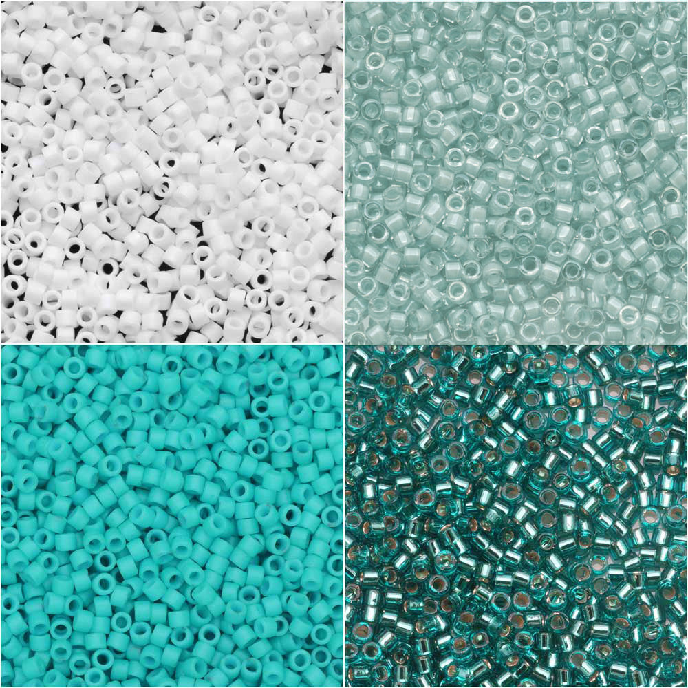 Exclusive Beadaholique Designer Palette, Miyuki Delica Seed Bead Mix, 11/0, 28.8g, Oceanic Ombre