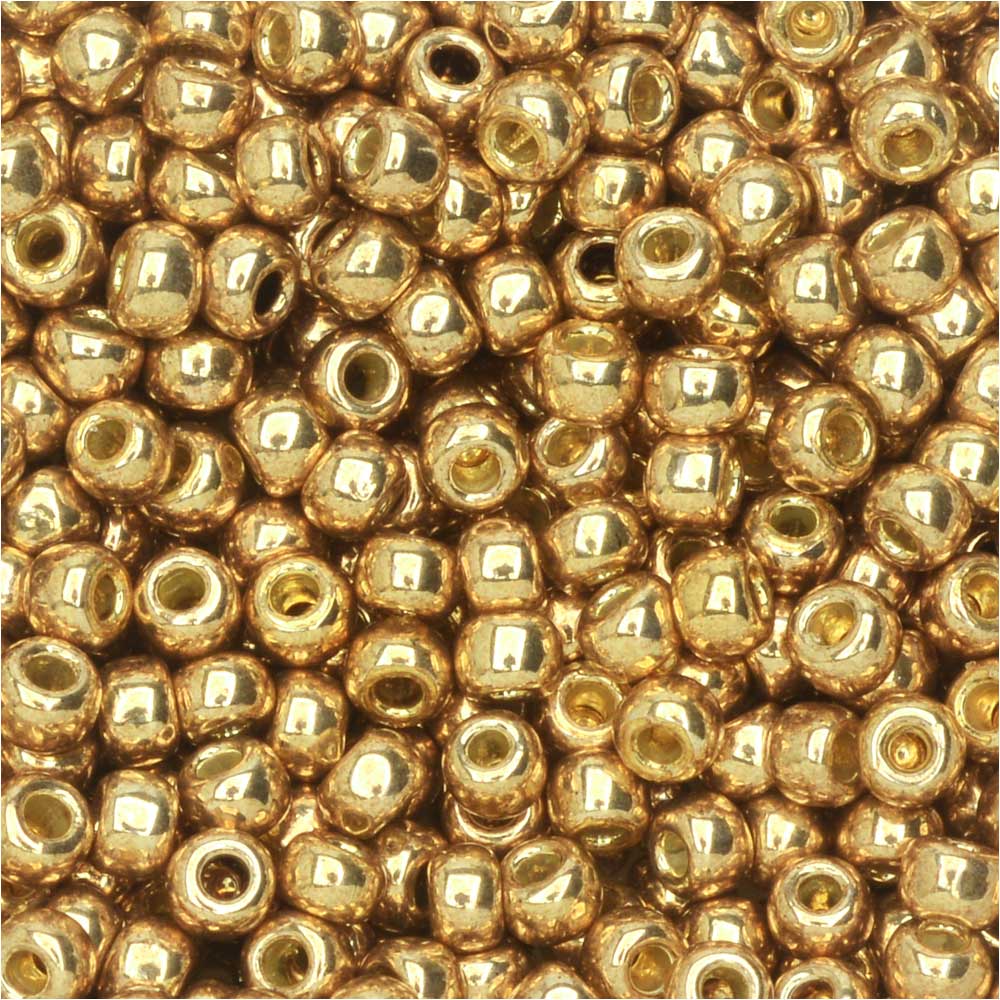 Toho Seed Beads, Round 8/0 #PF592 'Permafinish Galvanized Golden Fleece' (8 Grams)