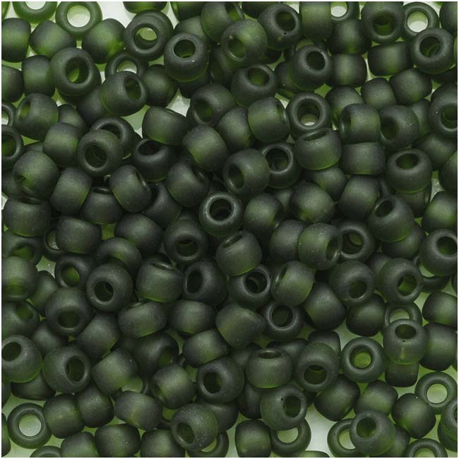 Toho Round Seed Beads 8/0 53F 'Opaque Frosted Gray' 8 Gram Tube