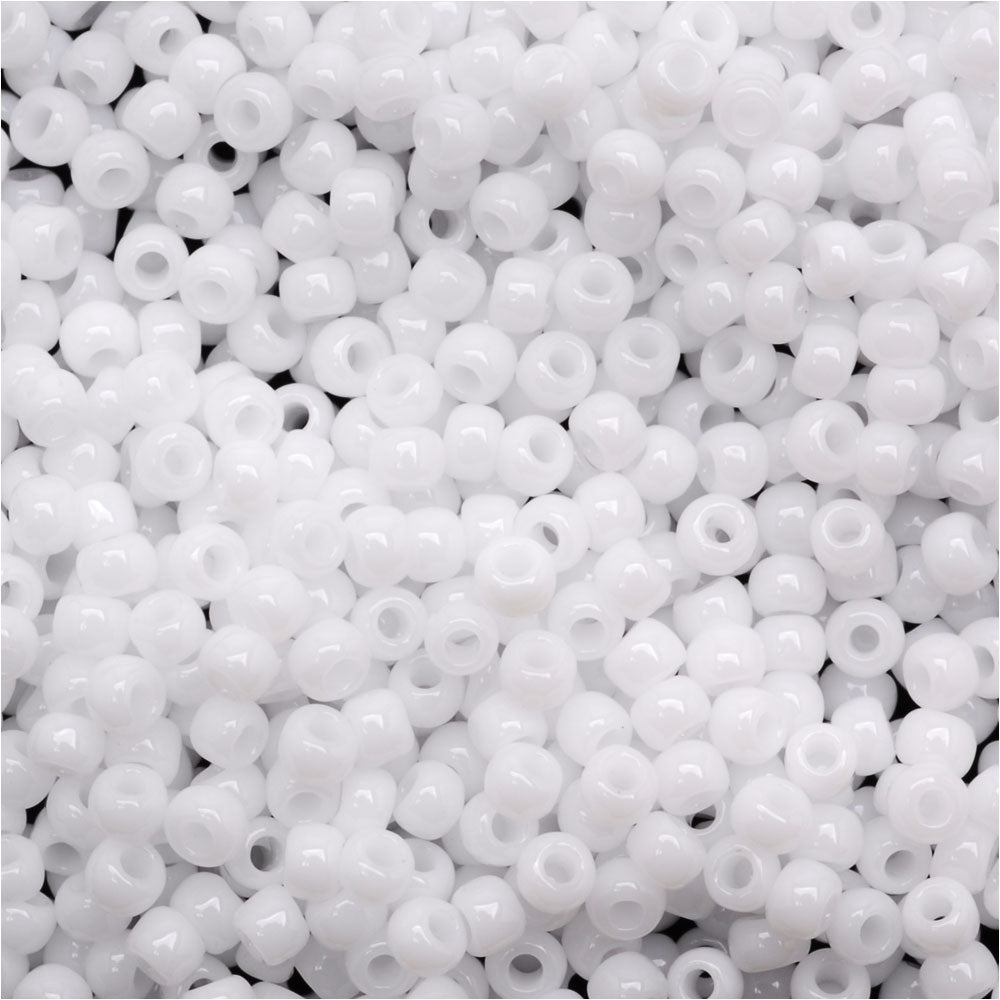 Toho Round Seed Beads 11/0 #41 Opaque White 8 Gram Tube