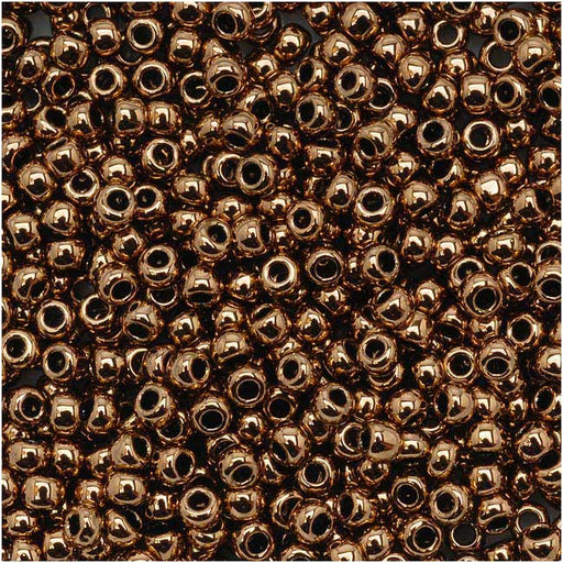 Toho Round Seed Beads 15/0 #PF551 - Permanent Finish Galvanized Rose Gold (8g)