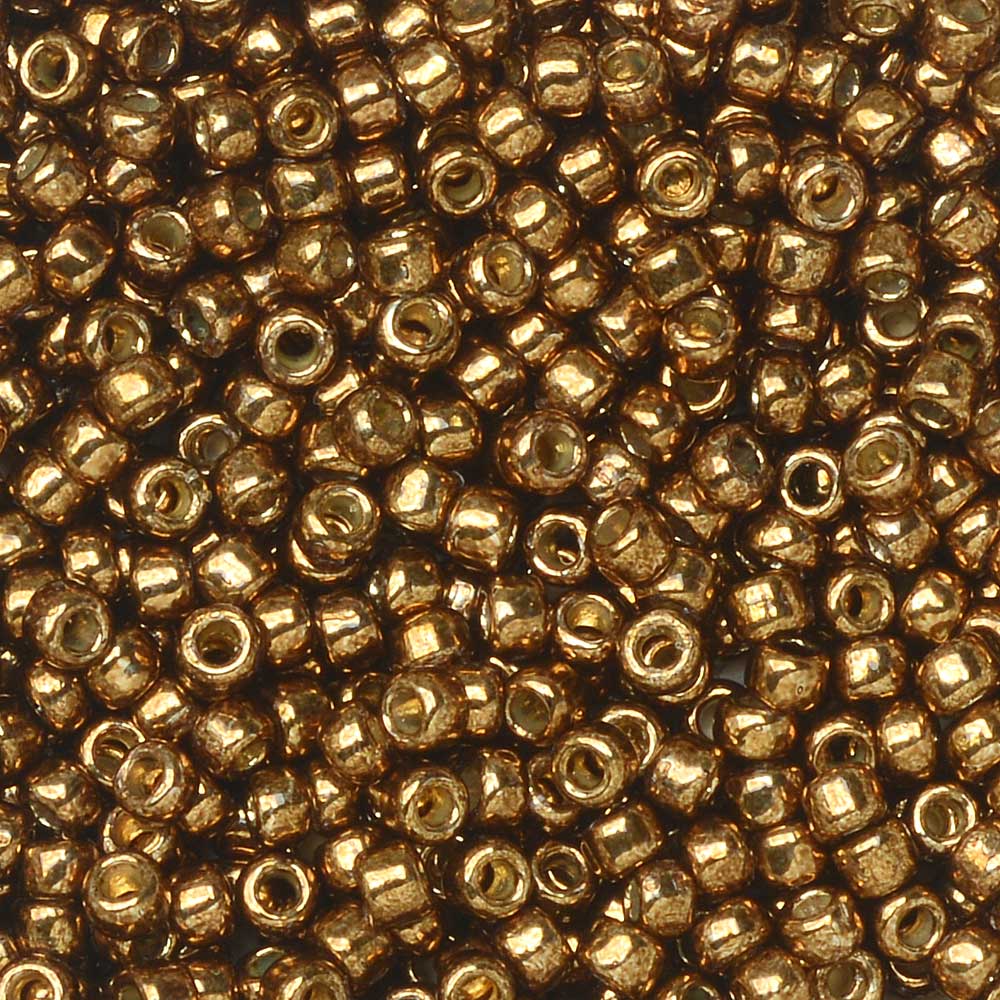 Toho Seed Beads, Round 11/0 #PF594 'Permafinish Galvanized Medal Bronze' (8 Grams)