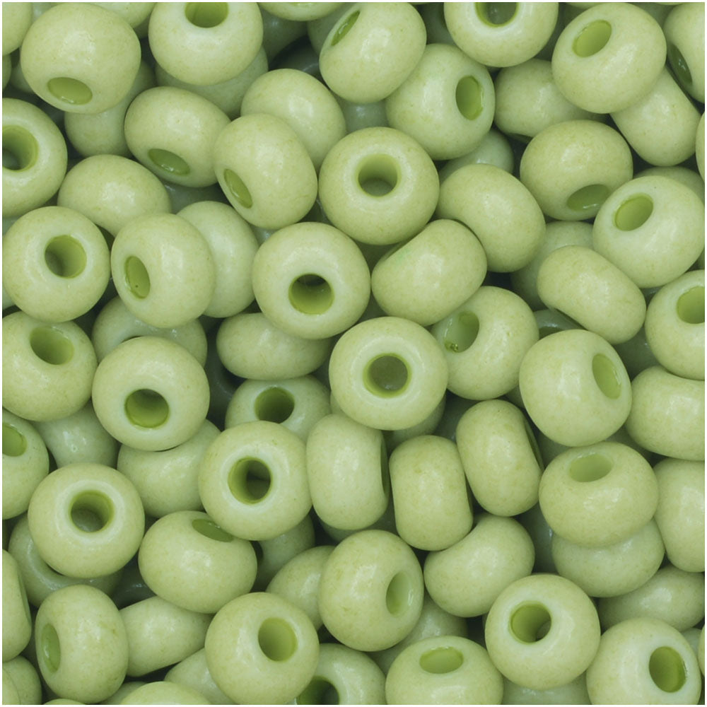 Preciosa Czech Glass, Sol Gel Seed Beads Round 6/0, Celadon Opaque (24 Gram Tube)