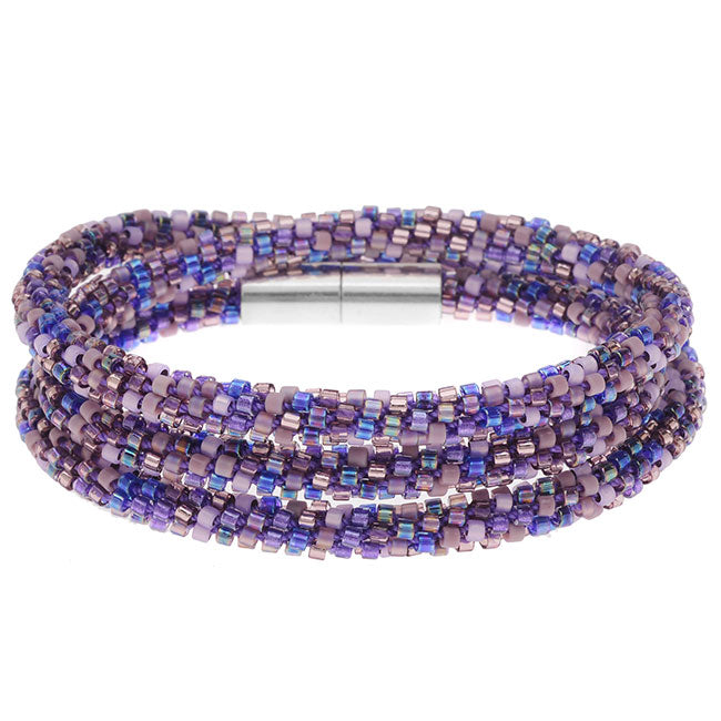 Beaded Kumihimo Wrap Bracelet Kit-Purple  - Exclusive Beadaholique Jewelry Kit