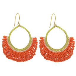 Fresca Beaded Fringe Earrings in Orange Crush - Exclusive Beadaholique Jewelry Kit