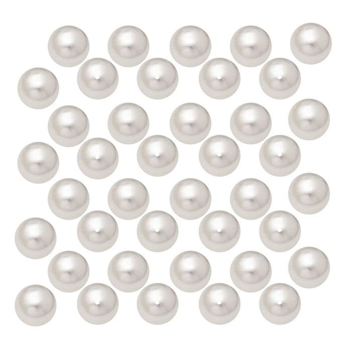 Preciosa Crystal Nacre Pearl, Round 4mm, White (40 Pieces) — Beadaholique