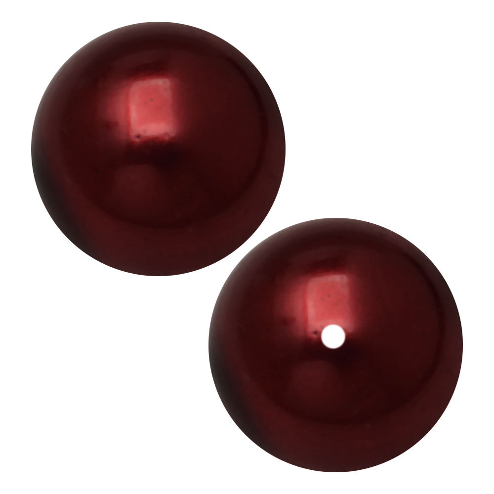 Preciosa Crystal Nacre Pearl, Round 6mm, Bordeaux (25 Pieces)