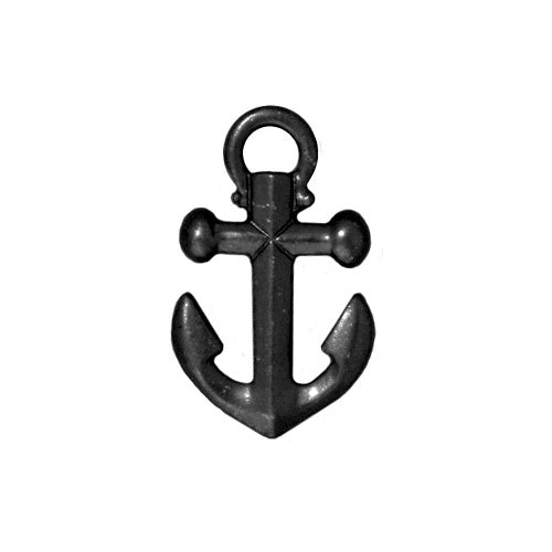 20 x 12mm Antique Brass Anchor Charm  TierraCast Lead-free Pewter Base Metal  Charms