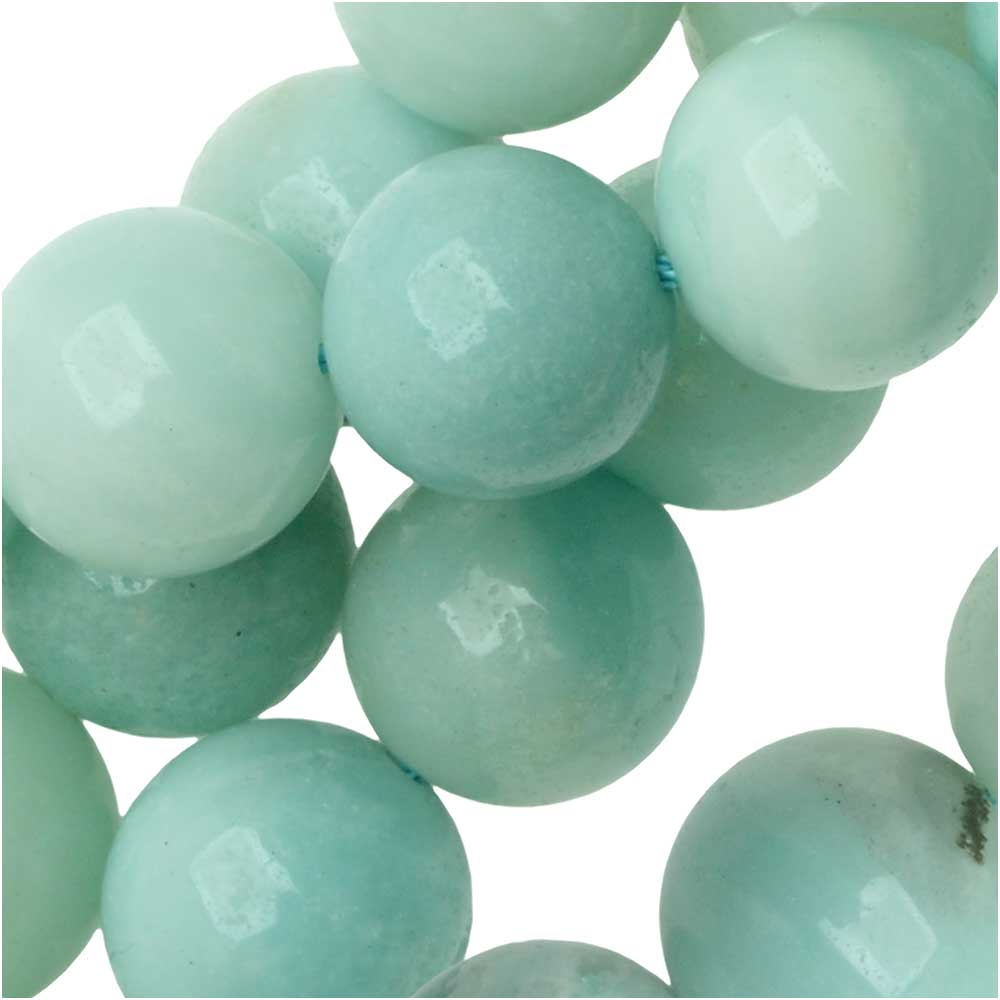 Dakota Stones Gemstone Beads, Green Amazonite, Round 10mm (8 Inch Strand)