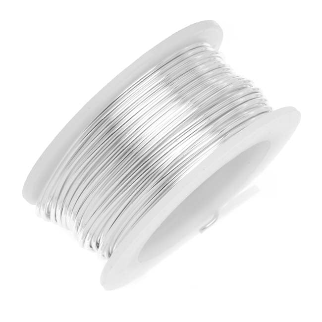 Artistic Wire, Silver Plated Craft Wire 22 Gauge Thick, Tarnish Resistant Silver (8 Yard Spool)