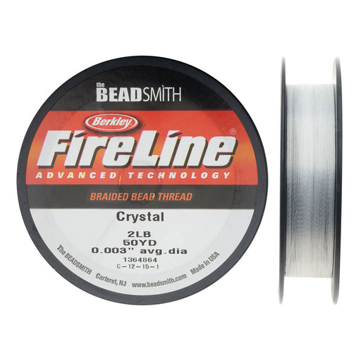FireLine Beading Thread 6LB Crystal Smoke Black Beadsmith 15YD 50 125  yard/spool 