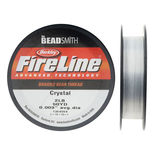 Bundle Of 2 Colors: Fireline Beading Thread, 50 Yards/Spool, 8LB Test,  0.007 Inch - 50YD Clear 50YD 