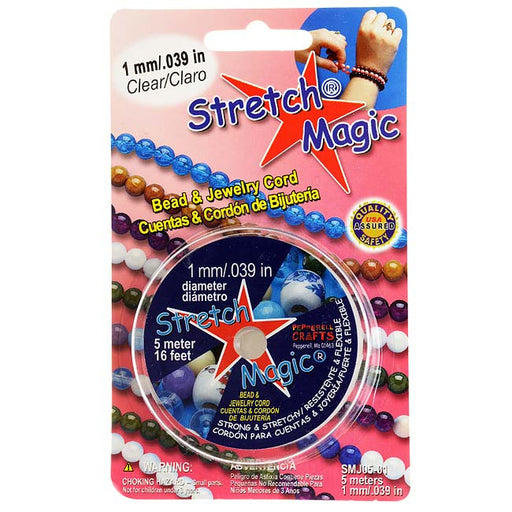 Stretch Magic Cord with Hypo Cement Glue, Round .7mm (.028 Inch