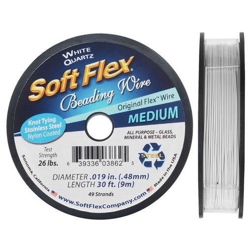 Soft Flex Metallics, 49 Strand Medium Beading Wire .019 Inch Thick, Copper  Color (30 Feet)