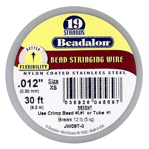 Beadalon Wire Standard Bright 19 Strand .012 Inch / 30Ft