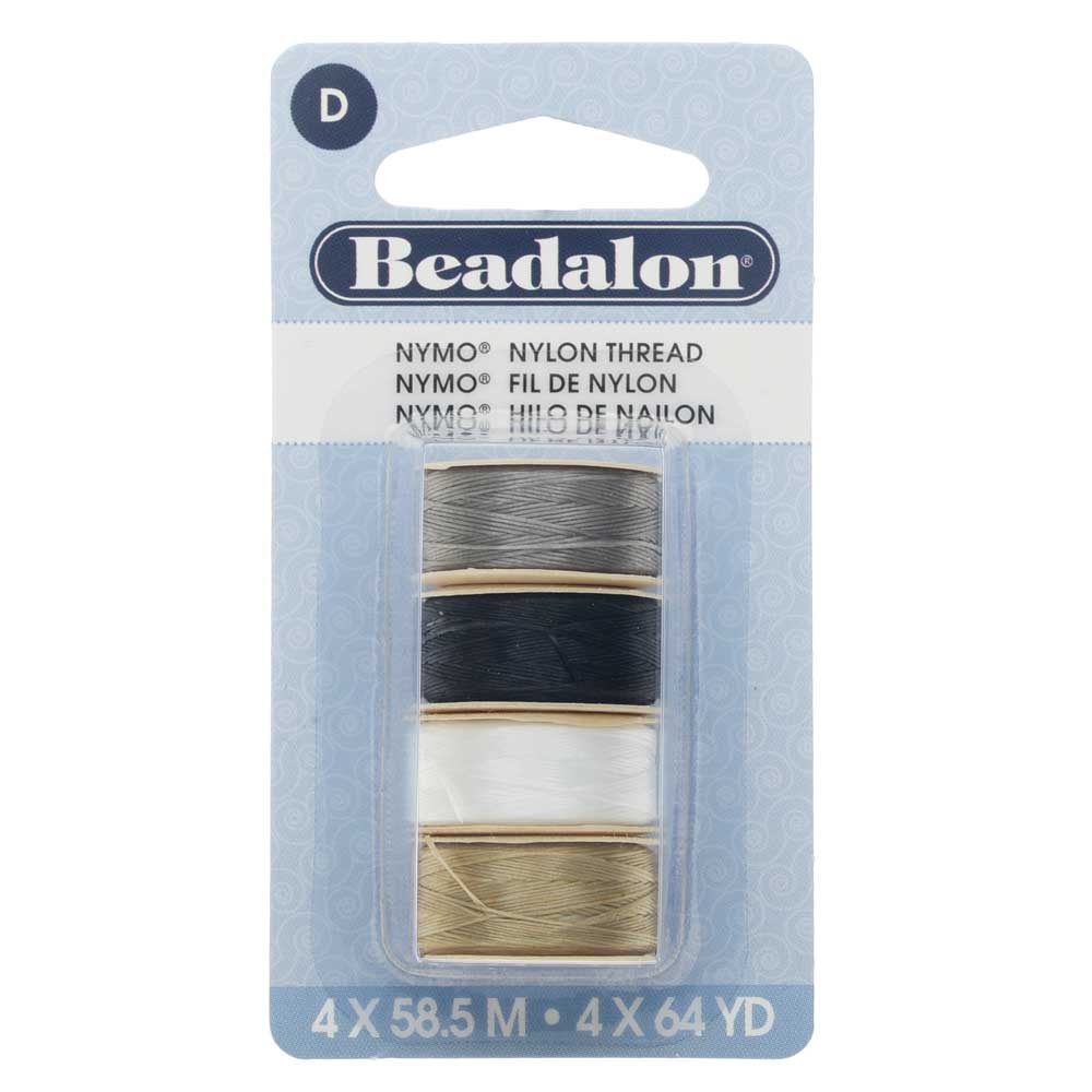 Nymo Nylon Bead Thread Variety Pack, Size D / 0.30mm / .012