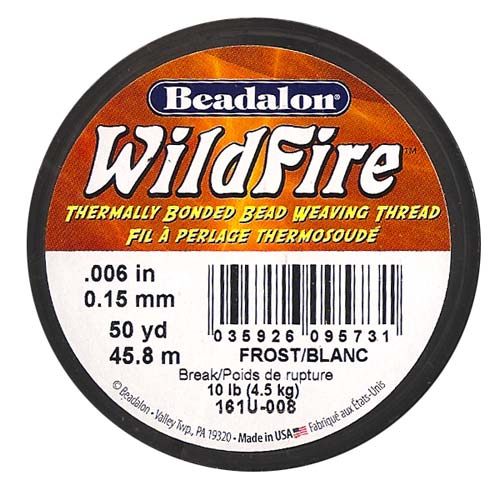 Beadalon Wildfire Beading Thread .006 Inch - 50 Yards Grey