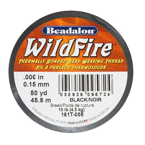 Wildfire Thermal Bonded Beading Thread, 50 Yards, Gray (.006 Inch Thick)