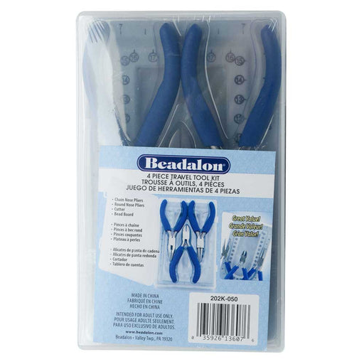 The Beadsmith 8 Piece Plier & Tweezer Set Light Blue Jeweler's