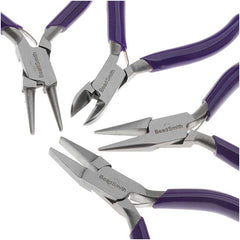 Beadsmith Super Fine Jewelry Pliers Ergonomic Tool Kit 4 Piece w/ Case