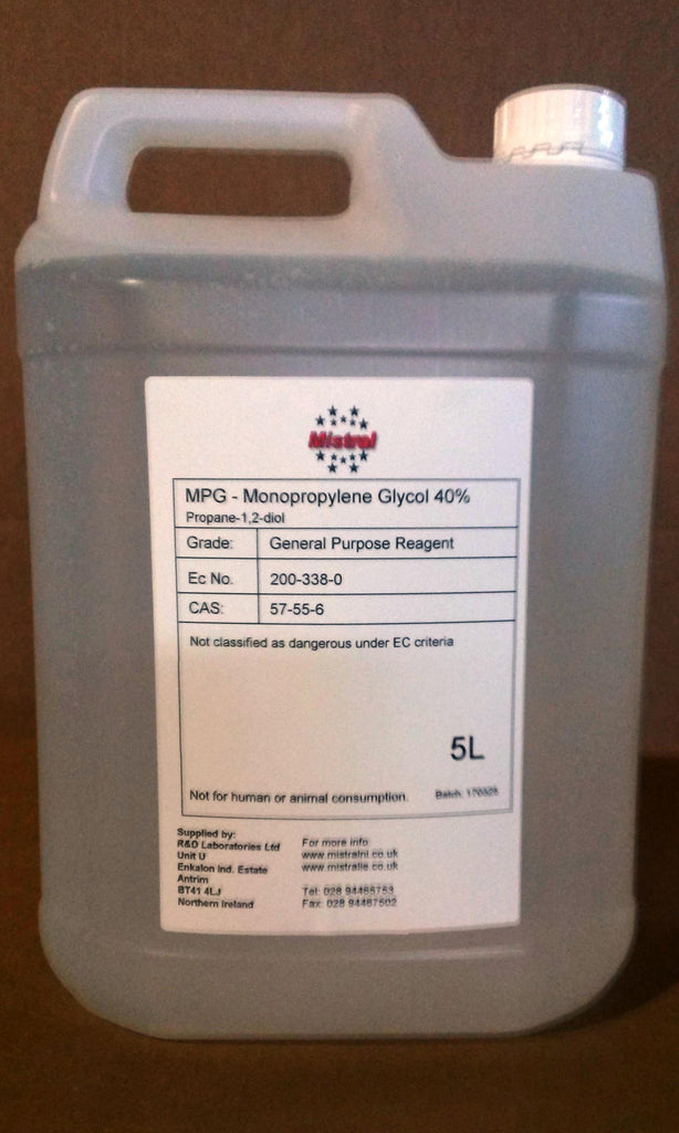 Buy Propylene Glycol Mpg 40 Solution Uk Ireland Heat Trasfer Fluid Mistral Industrial Chemicals