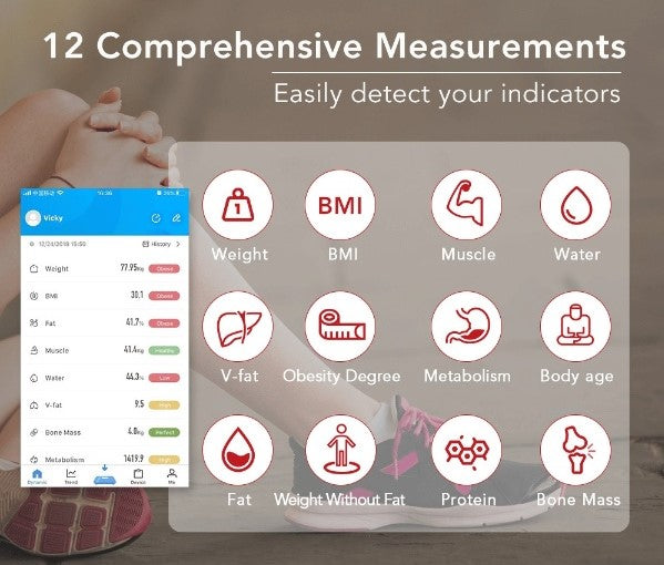 Smart BMI Scale With Bluetooth LED Display  Accurate Digital Body Wei –  Healthy Livin' Solutions