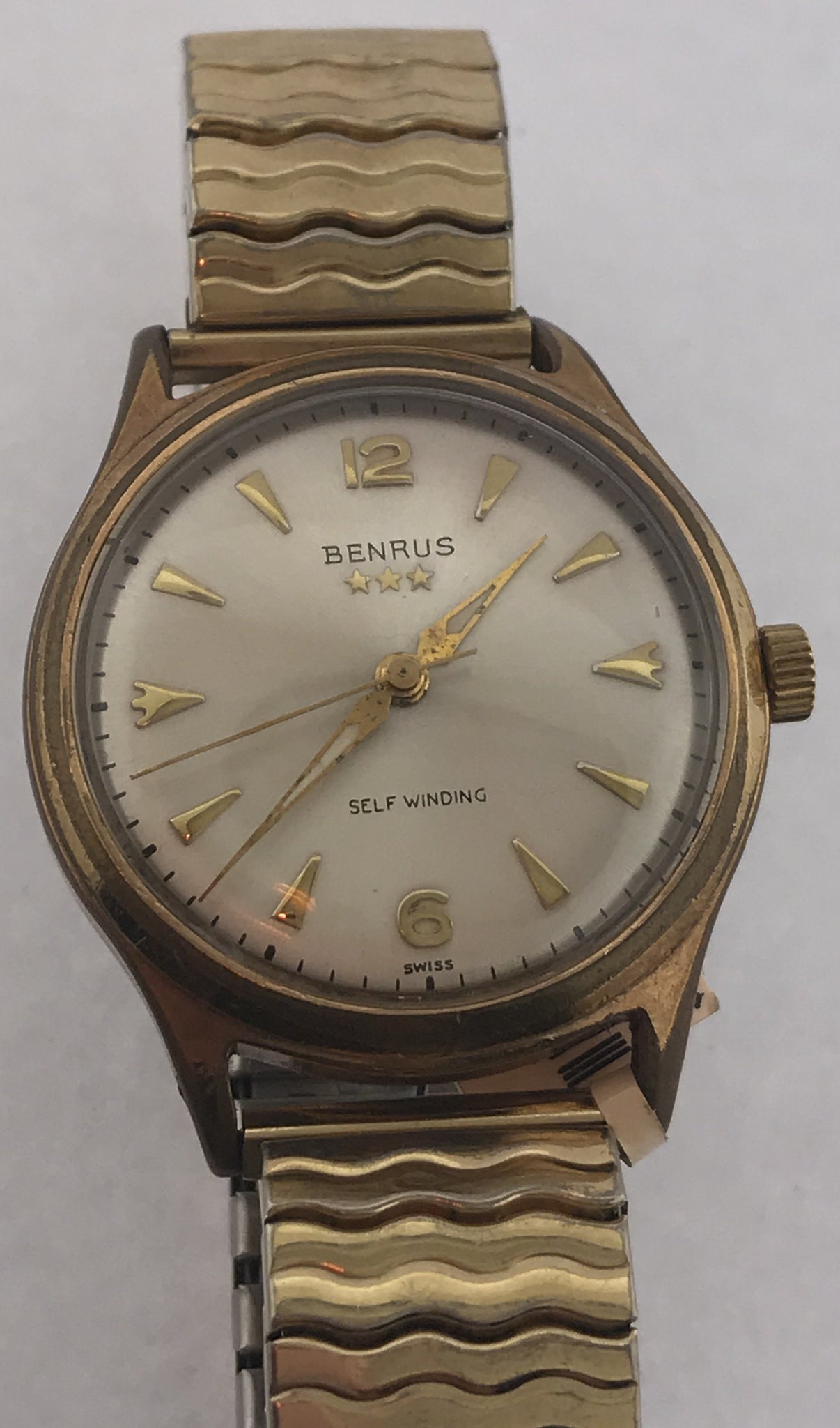1950's BENRUS Self-Winding Watch 17 Jewels Model CF ETA 1256 Swiss ...