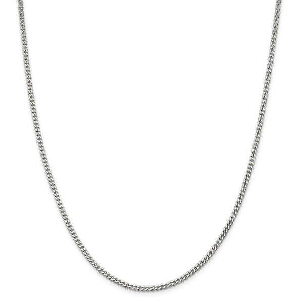 Sterling Silver 3mm Curb Chain- Lobster Clasp