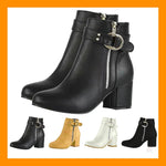Fashion Women's Shoes | Boots Black Leather | High Heels Platform Zipper | Short Ankle-boots-Menace Def. | Menace Definition | Gothic Lingerie | Alternative Clothing