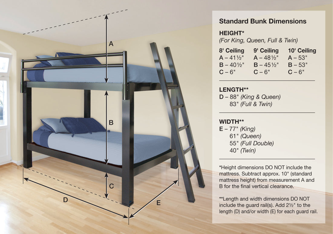 twin xl over full bunk bed