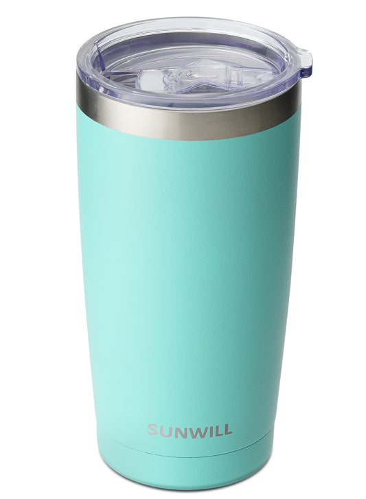 SUNWILL 20oz Tumbler with Lid, Stainless Steel Vacuum  Insulated Double Wall Travel Tumbler, Durable Insulated Coffee Mug, Rose  Gold, Thermal Cup with Splash Proof Sliding Lid: Tumblers & Water Glasses