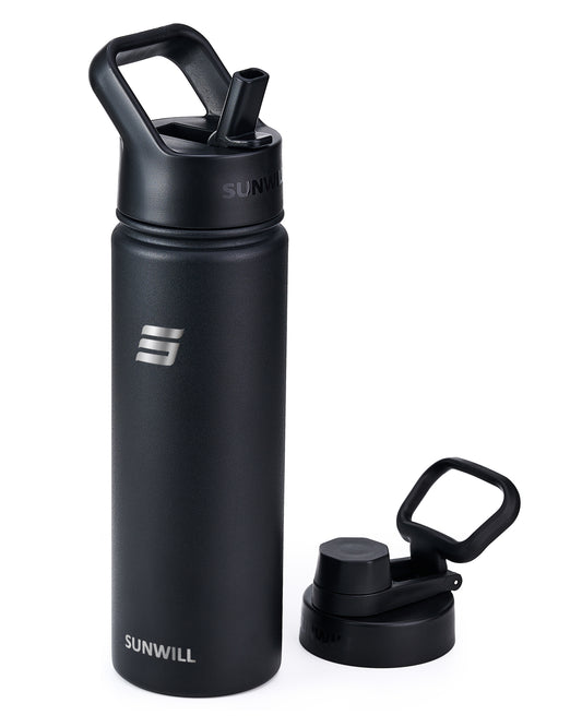 Insulated Squeeze Bottle Black Bottle