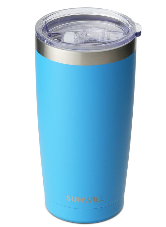 20oz Travel Tumbler With Sliding Lid - Powder Coated Dark Green – SunwillBiz