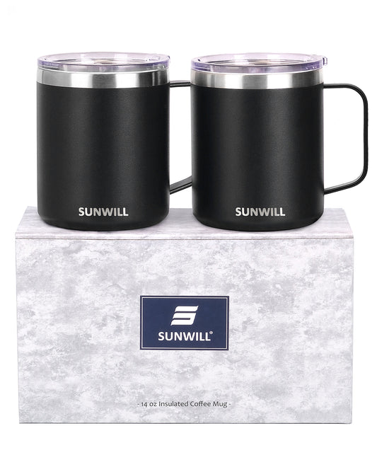 24oz Coffee Travel Mug With Sliding Lid - Powder Coated Navy Blue –  SunwillBiz