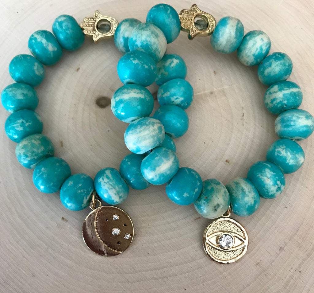 turquoise colored stones
