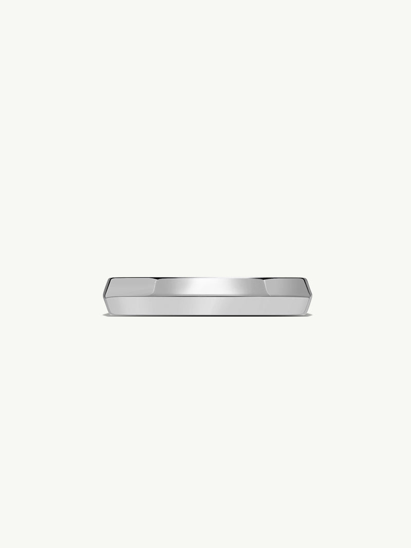 Eterno 4mm Knife Edge Wedding Ring With Hidden Diamond In Platinum