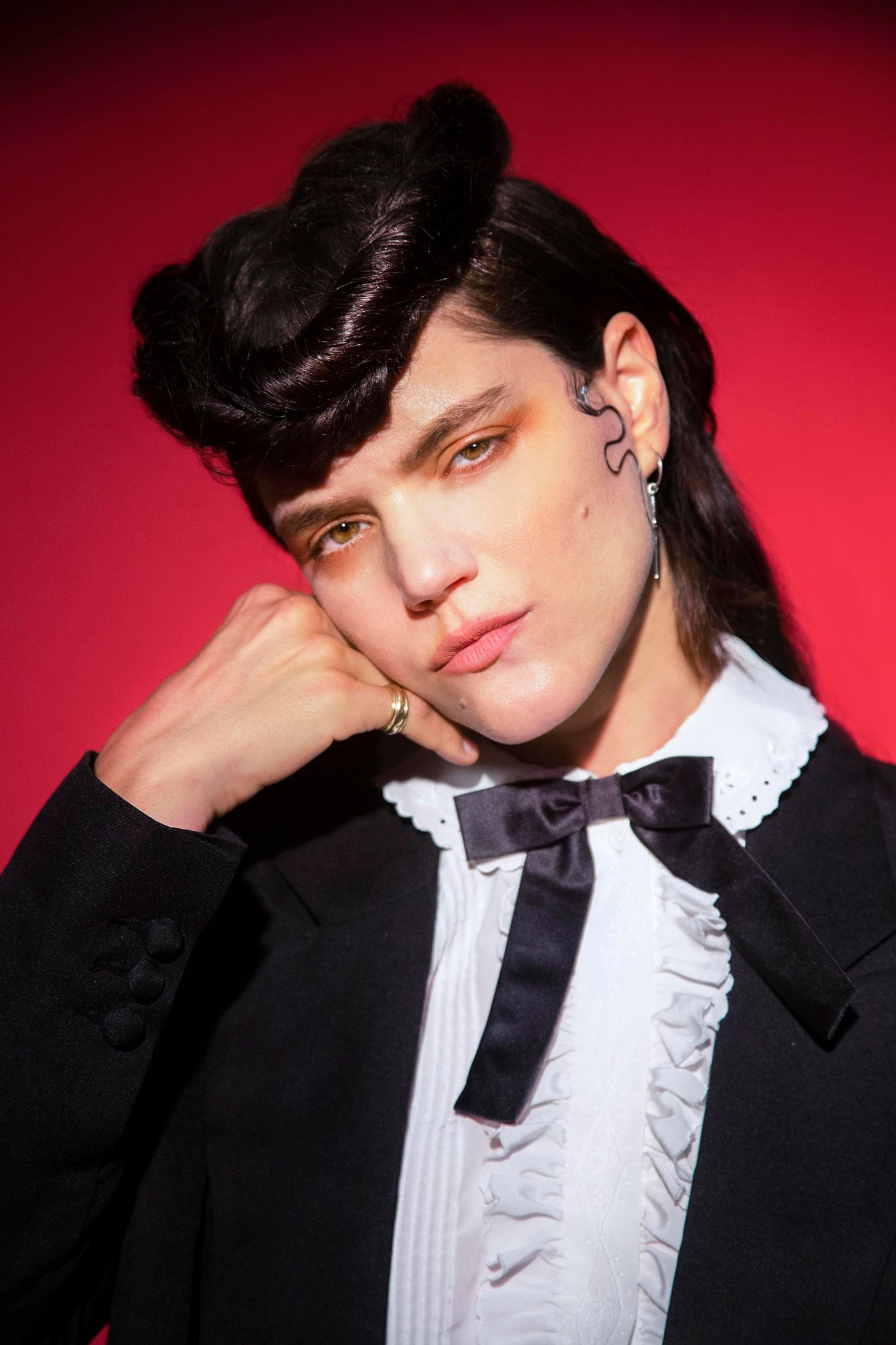 Soko, Teddy Boy. Hair and Makeup by Leticia Llesmin