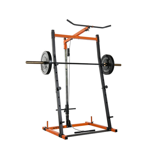 ATTIVO Squat Rack with Lat Pull Down System - SR1551 Gym Plus