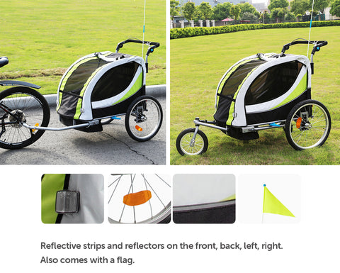 Kids Bike Trailer Child Bicycle Stroller Children Jogger Gym Plus