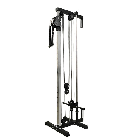 Wall Mount Cable Machine with Adjustable Dual Pulley System Gym Plus