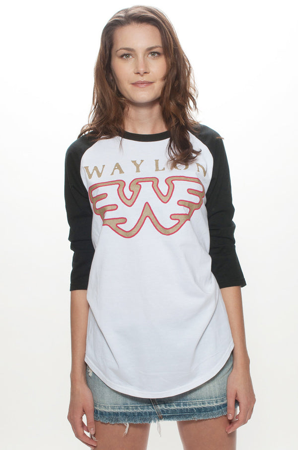 waylon jennings baseball tee