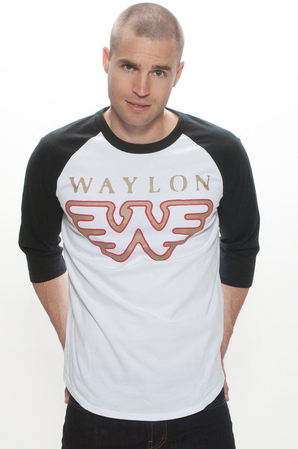 waylon jennings baseball tee