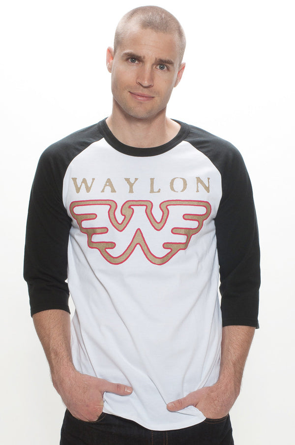 waylon jennings baseball tee