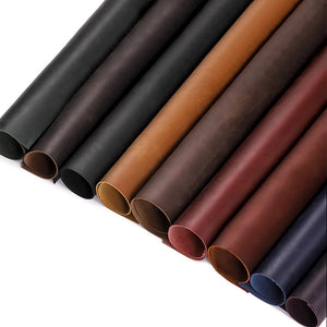 2mm Thick Genuine Leather Crazy Horse Oil Tanned Cowhide Vintage Natural Cow Skin for DIY Leather Craft Belt Wallet Bag - The Rike