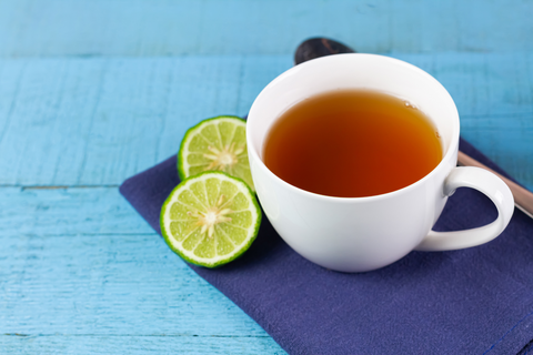 What part of bergamot is used in tea?