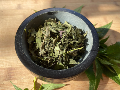 What part of bergamot is used in tea?