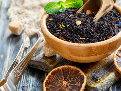 What part of bergamot is used in tea?