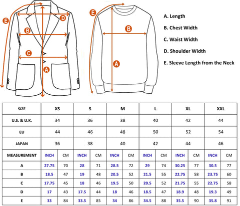 Clothing Size Guide – Revolution Now