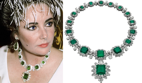 The necklace that Richard Burton bought for Taylor while filming "Cleopatra" in Rome